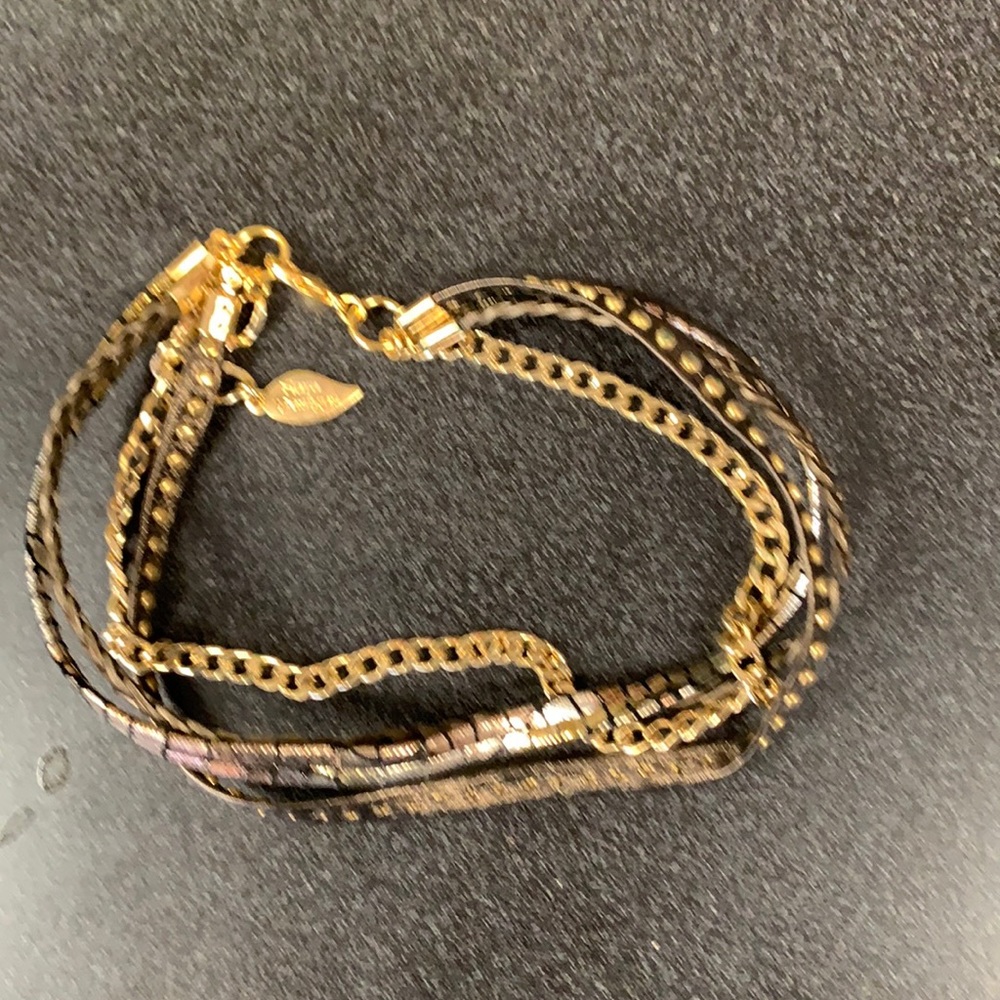 Sara Designs Leather Studded Double-wrap Bracelet